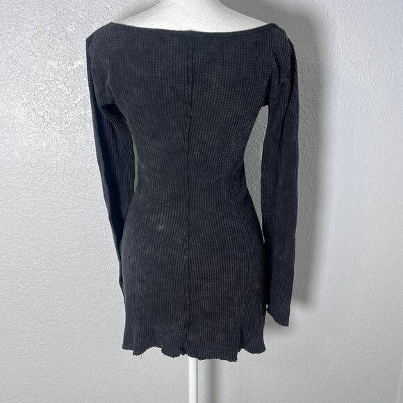 Y2K Style Darker Wavs Dolls Kill Fader Long Sleeve Dress Grundge Rock Small - Picture 4 of 8